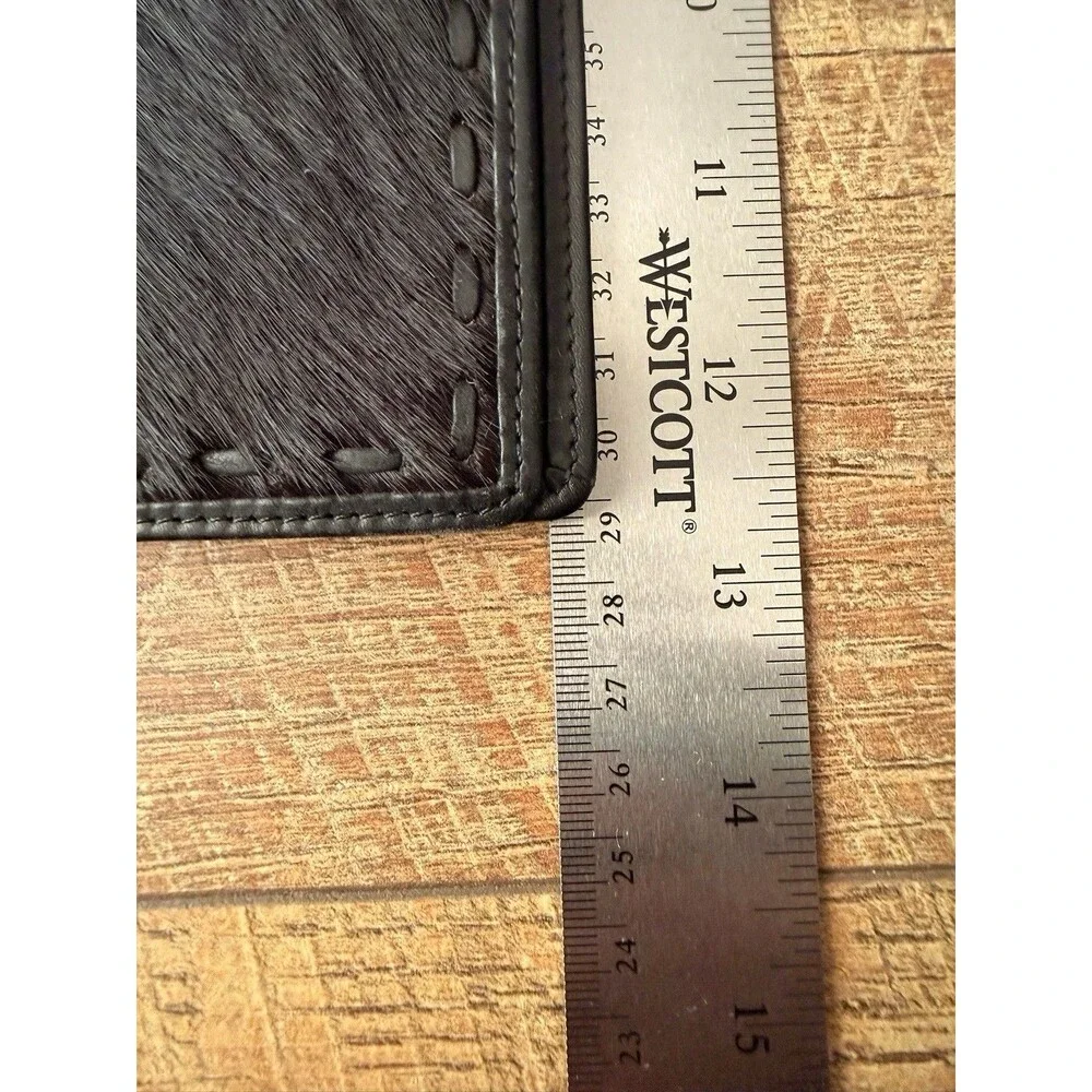 Da Milano Italia Black Leather & Pony Hair Padfolio Luxury Business Organizer
